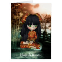 Kawaii China Doll Card