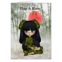 Kawaii China Doll Card