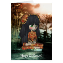 Kawaii China Doll Card