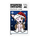 Kawaii Chinese Crested Christmas Postage Stamps