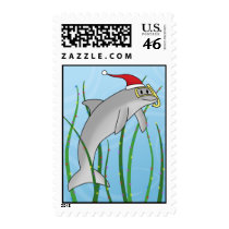 Kawaii Christmas Dolphin postage