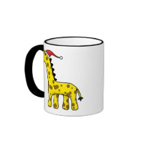 Kawaii Christmas Giraffe mugs