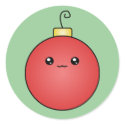 Kawaii Christmas Ornament Holiday Stickers