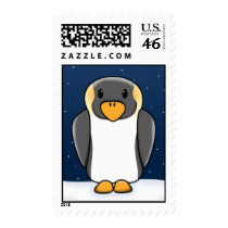 Kawaii Christmas Penguin postage