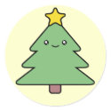 Kawaii Christmas Tree Holiday Stickers