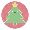 Kawaii Christmas Tree Holiday Stickers