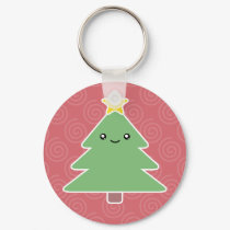 Kawaii Christmas Tree Keychain by mariannegilliand Kawaii Christmas Tree Keychain