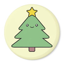 Kawaii Christmas Tree Magnet by mariannegilliand Kawaii Christmas Tree Magnet