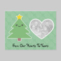 Kawaii Christmas Tree Postcard Template