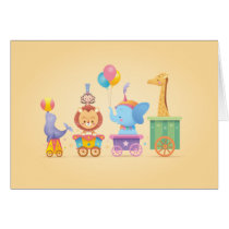 Kawaii Circus Train cards