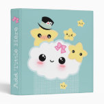 Kawaii cloud and cute stars 3 ring binder