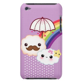 Kawaii cloud couple with rainbow and umbrella casematecase