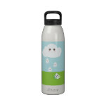 Kawaii Cloud with Rain Drops Reusable Water Bottle