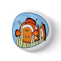 Kawaii Clownfish Button