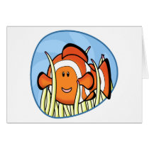 Kawaii Clownfish Card