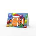 Kawaii Clownfish Christmas Card by MenagerieMayhem Kawaii Clownfish Christmas Card