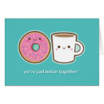 Kawaii Coffee & Doughnut Card