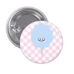 KAWAII COTTON CANDY CHECKERBOARD PIN BUTTON buttons