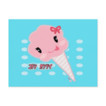 Kawaii Cotton Candy Postcard