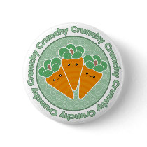 Kawaii Crunchy Carrots Button Badge