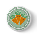 Kawaii Crunchy Carrots Button Badge