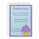 Kawaii Cupcake Birthday Party Invitations