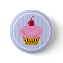 Kawaii Cupcake Cherry buttons