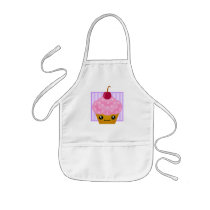 Kawaii Cupcake Cherry Childrens Apron by megakawaii Kawaii Cupcake Cherry Childrens Apron