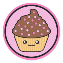 Kawaii Cupcake Chocolate Frosting stickers
