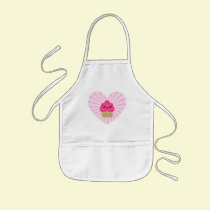 Kawaii Cupcake Heart Apron by megakawaii Kawaii Cupcake Heart Apron