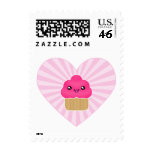Kawaii Cupcake Heart Postage