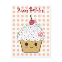 http://rlv.zcache.com/kawaii_cupcake_in_polka_dots_happy_birthday_postcard-p239064854587333330en8ki_210.jpg