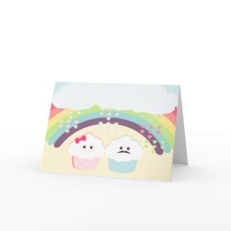 Kawaii Cupcake Love card
