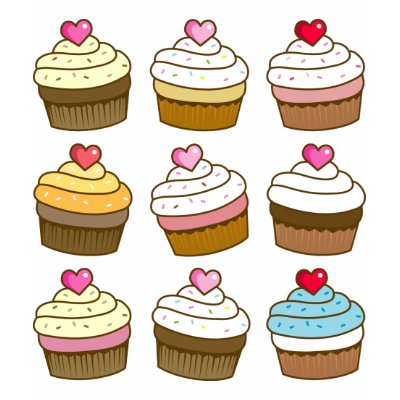 kawaii cupcake pattern tee shirts by thecuteinstitute