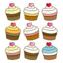 kawaii cupcake pattern t-shirts