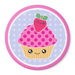 Kawaii Cupcake Strawberry Magnet