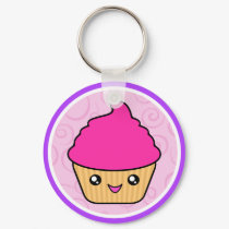 Kawaii Cuppy Cake Pink Cupcake keychains
