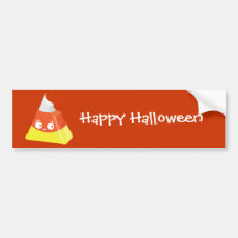 Kawaii Cute Bitten Candy Corn Bumper Sticker