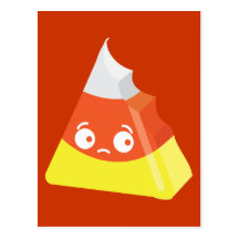 Kawaii Cute Bitten Candy Corn Post Card