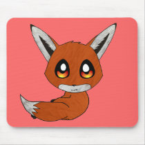 kawaii cute fox mousepads