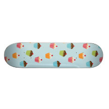 Kawaii cute girly cupcake cupcakes foodie pattern skate board decks