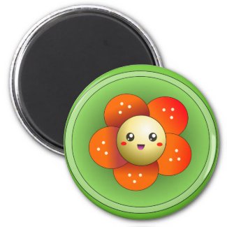 Kawaii Cute Happy Flower Magnet magnet