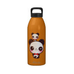 Kawaii cute pandas drinking bottles