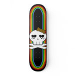 KAWAII CUTE SKULL RAINBOW DECK CUSTOM SKATE BOARD