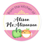 kawaii cute vegetables baking bakery gift tag stic round stickers