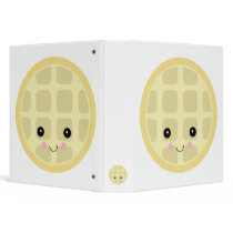 kawaii cute waffle 3 ring binders