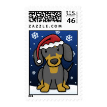 Kawaii Dachshund Christmas Stamps by MenagerieMayhem Kawaii Dachshund Christmas Stamps