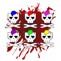 KAWAII DEATHROCK SKULLS BLOOD SPLATTER TEE t-shirts by kawaiifiveo KAWAII DEATHROCK SKULLS BLOOD SPLATTER TEE t-shirts