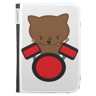 Kawaii Drummer Cat Caseable Case