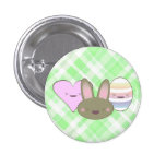 KAWAII EASTER TRIO BUNNY CHOCOLATE EGG HEART HAPPY buttons